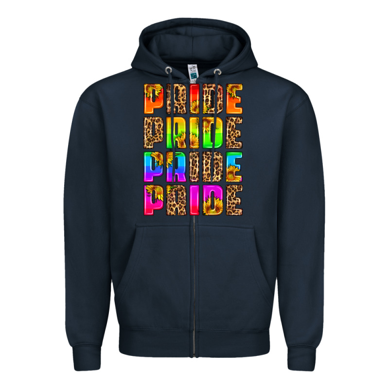 Pride Pride Pride Pride Zipper Hoodie by HRA Design Shop | Teevron