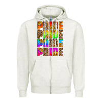 Oatmeal Heather pride pride pride pride Zipper Hoodie - HRA Design Shop