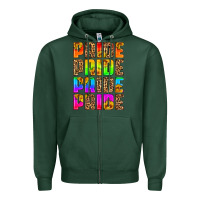 Sports Green pride pride pride pride Zipper Hoodie - HRA Design Shop