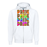 White pride pride pride pride Zipper Hoodie - HRA Design Shop