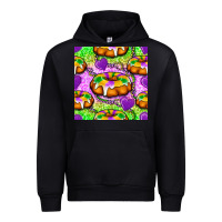 Black Mardi Gras king cake seamless pattern Urban Hoodie - BundleAndBundleShop