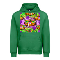 Emerald Mardi Gras king cake seamless pattern Urban Hoodie - BundleAndBundleShop