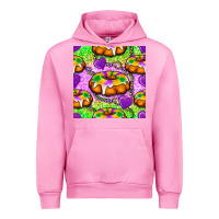 Fuchsia Pink Mardi Gras king cake seamless pattern Urban Hoodie - BundleAndBundleShop
