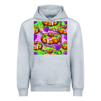 Heather Grey Mardi Gras king cake seamless pattern Urban Hoodie - BundleAndBundleShop