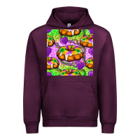 Mauve Wine Mardi Gras king cake seamless pattern Urban Hoodie - BundleAndBundleShop