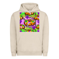 Pigment French Oak Mardi Gras king cake seamless pattern Urban Hoodie - BundleAndBundleShop