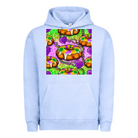 Pigment Grape Ice Mardi Gras king cake seamless pattern Urban Hoodie - BundleAndBundleShop