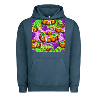 Pigment Midnight Navy Mardi Gras king cake seamless pattern Urban Hoodie - BundleAndBundleShop