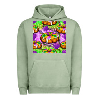 Pigment Oil Green Mardi Gras king cake seamless pattern Urban Hoodie - BundleAndBundleShop