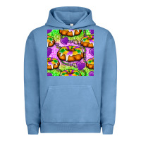 Pigment Pebble Blue Mardi Gras king cake seamless pattern Urban Hoodie - BundleAndBundleShop