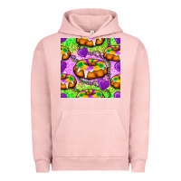 Pigment Salmon Mardi Gras king cake seamless pattern Urban Hoodie - BundleAndBundleShop
