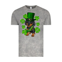 Cloud Rock st. patricks day lucky dachshund puppy Vintage Tee - RanaPortraitStore