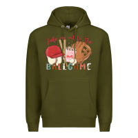 Army Green take me out to the ballgame Premium Hoodie - MaliasSmallBusiness