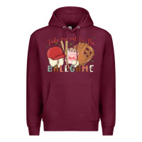 Burgundy take me out to the ballgame Premium Hoodie - MaliasSmallBusiness