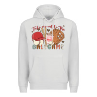 Dove Grey take me out to the ballgame Premium Hoodie - MaliasSmallBusiness
