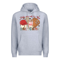 Heather Grey take me out to the ballgame Premium Hoodie - MaliasSmallBusiness
