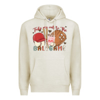 Oatmeal Heather take me out to the ballgame Premium Hoodie - MaliasSmallBusiness