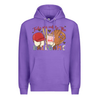 Purple take me out to the ballgame Premium Hoodie - MaliasSmallBusiness