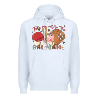 White take me out to the ballgame Premium Hoodie - MaliasSmallBusiness