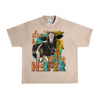 French Oak dont be a salty heifer with sunflowers Urban Heavy Tee - texasbilliewilder