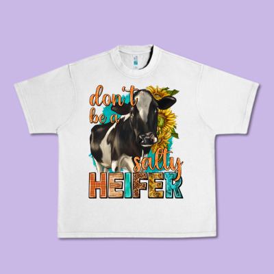 Urban Heavy Tee dont be a salty heifer with sunflowers