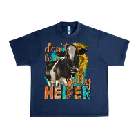 Navy dont be a salty heifer with sunflowers Urban Heavy Tee - texasbilliewilder