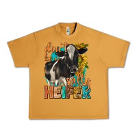 Peanut Butter dont be a salty heifer with sunflowers Urban Heavy Tee - texasbilliewilder
