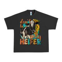 Pigment Black dont be a salty heifer with sunflowers Urban Heavy Tee - texasbilliewilder