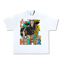 White dont be a salty heifer with sunflowers Urban Heavy Tee - texasbilliewilder