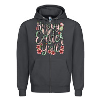 Smoke Easter Day Happy Easter y'all Zipper Hoodie - OliviaCreatesArt