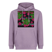Lavender mexican rose and cactus seamless pattern Heavyweight Hoodie - BundleAndBundleShop