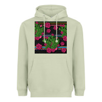 Matcha mexican rose and cactus seamless pattern Heavyweight Hoodie - BundleAndBundleShop