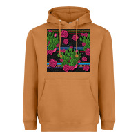 Meerkat mexican rose and cactus seamless pattern Heavyweight Hoodie - BundleAndBundleShop