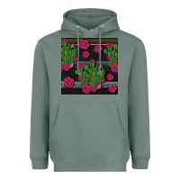 Sage mexican rose and cactus seamless pattern Heavyweight Hoodie - BundleAndBundleShop