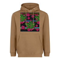 Toasted Coconut mexican rose and cactus seamless pattern Heavyweight Hoodie - BundleAndBundleShop