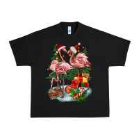 Black Christmas flamingo Urban Heavy Tee - BarkalooDesign