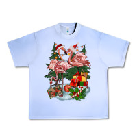 Grape Ice Christmas flamingo Urban Heavy Tee - BarkalooDesign