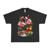 Pigment Black Christmas flamingo Urban Heavy Tee - BarkalooDesign