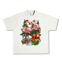 Pistachio Christmas flamingo Urban Heavy Tee - BarkalooDesign