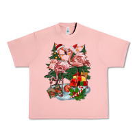 Salmon Christmas flamingo Urban Heavy Tee - BarkalooDesign