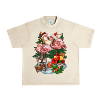 Sandshell Christmas flamingo Urban Heavy Tee - BarkalooDesign