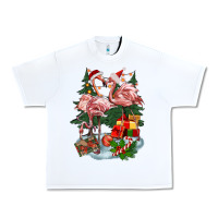 White Christmas flamingo Urban Heavy Tee - BarkalooDesign