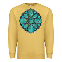 Antique Gold turquoise gemstone Premium Sweatshirt - Artiststas
