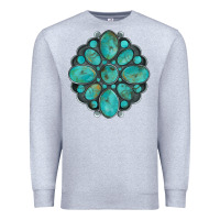 Heather Grey turquoise gemstone Premium Sweatshirt - Artiststas