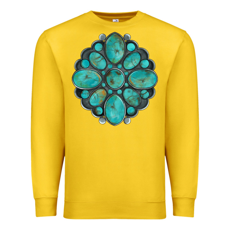 Turquoise Gemstone Premium Sweatshirt by Artiststas | Teevron