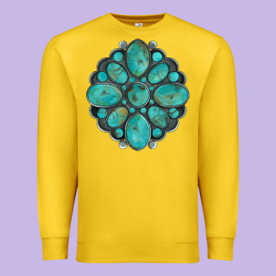 Turquoise Gemstone Premium Sweatshirt Designed By Artiststas