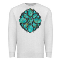 Oatmeal Heather turquoise gemstone Premium Sweatshirt - Artiststas