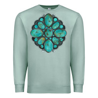 Seafoam turquoise gemstone Premium Sweatshirt - Artiststas