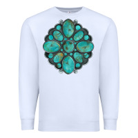 White turquoise gemstone Premium Sweatshirt - Artiststas