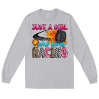 Moon Dust just a girl who loves racing Long Sleeve Tee - Zillion Design Studio